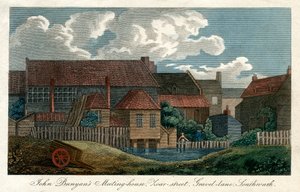 بيت اجتماعات جون بونيانس ، شارع زوار ، غرافيل لين ، ساوثوارك ، لندن ، 1814 بواسطة غير معروف