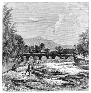نهر كابول ، أفغانستان ، 1895 بواسطة غير معروف