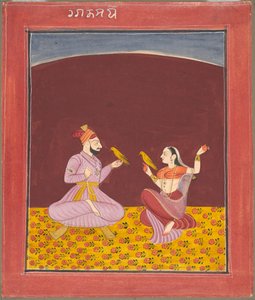 Kamod Raga من عائلة Dipak Raga ، صفحة من سلسلة Ragamala ، ج. 1750. بواسطة غير معروف