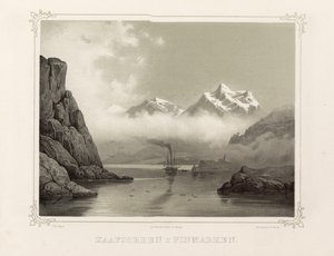 كافورد في فينمارك. رسم توضيحي مأخوذ من كتاب النرويج يمثله رسومات Asbjørnsen ، P.Chr. تم النشر بواسطة Chr. تونسبيرغ (النرويج 1848) بواسطة غير معروف
