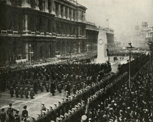 الملك جورج السادس يحضر مراسم يوم الهدنة في سينوتاف ، وايتهول ، 11 نوفمبر 1936 ، 1937. بواسطة غير معروف