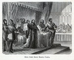 الملك جون يوقع ماجنا كارتا ، 1882 بواسطة غير معروف