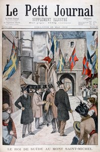 ملك السويد أوسكار الثاني يزور مونت سانت ميشيل ، نورماندي ، فرنسا ، 1902 بواسطة غير معروف