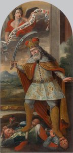 الملك سانت ستيفن في المعركة مع الأتراك ، كاليفورنيا. 1718-1719. بواسطة غير معروف