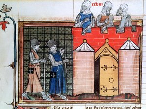 فرسان الهيكل قبل القدس ، c1099 ، القرن الرابع عشر بواسطة غير معروف