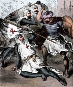 فرسان الهيكل في ميدان المعركة ، c1910 بواسطة غير معروف