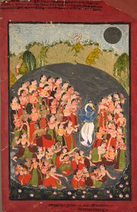 كريشنا وجمع جوبيس لراساماندالا ، ج. 1720-1730. بواسطة غير معروف