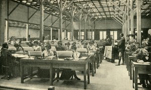 سيدة كتبة جدولة عوائد التعداد الأمريكي ، 1901. بواسطة غير معروف