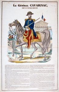 Le General Cavaignac 28 Juin 1848 ، فرنسا. الطباعة الحجرية الملونة. مجموعة خاصة بواسطة غير معروف