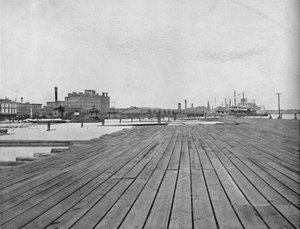 Levee و Steamboat Landing ، نيو أورلينز ، c1897. بواسطة غير معروف