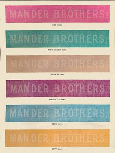 ممارسة Linotype - إعلان Mander Brothers ، 1910 بواسطة غير معروف