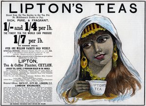 إعلان شاي ليبتون ، 1893 بواسطة غير معروف
