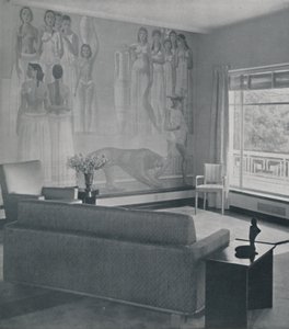 غرفة المعيشة في مقر Cafritz في Georgetown ، Nr. واشنطن العاصمة ، 1942 بواسطة غير معروف