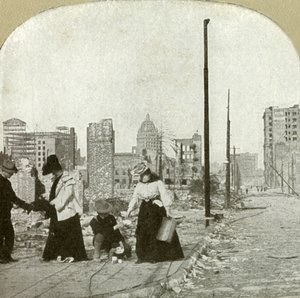 تطل شرقاً من الزاوية Ellis and Jones - مبنى طويل ، مكالمة سان فرانسيسكو ، 1906. بواسطة غير معروف
