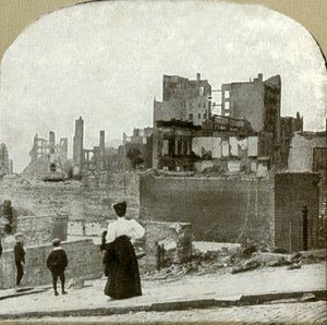 النظر إلى الغرب من الكنيس اليهودي ، 1906. بواسطة غير معروف