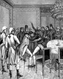 اللورد كورنواليس وجوزيف بونابرت احتضان في أميان ، فرنسا ، 1802 1882-1884 بواسطة غير معروف