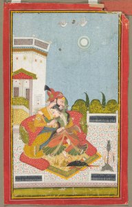 عشاق احتضان راجا مالكاوس ، ج. 1760. بواسطة غير معروف