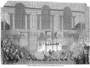 ليون بلايفير ، كيميائي وسياسي اسكتلندي ، محاضرة ، 1852 بواسطة غير معروف