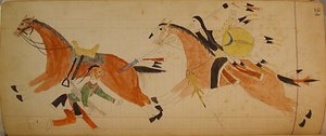 مافيت ليدجر: هنديان مع خيول ، كاليفورنيا. 1874-1881. بواسطة غير معروف