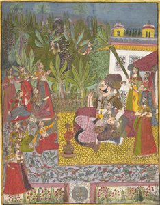 مهراجا بيجاي سينغ في حريمه ، كاليفورنيا. 1770. بواسطة غير معروف