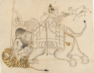 Maharao Shatru Sal II 1866-89 صيد النمر ، كاليفورنيا. 1866-89. بواسطة غير معروف
