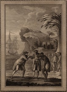 رجل يبيع امرأة عبيد ، 1775. بواسطة غير معروف