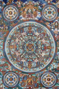 Mandala on a Tibetan thangka, Bhaktapur, Nepal بواسطة غير معروف
