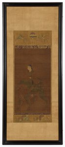 مانجوشري يمتطي أسدًا ، فترة موروماتشي ، 1392-1568. بواسطة غير معروف