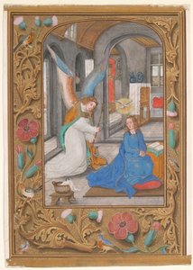 مخطوطة مع البشارة من كتاب الصلوات ح. 1500-1525. بواسطة غير معروف