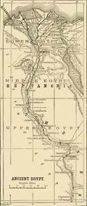 خريطة مصر القديمة ، 1890. بواسطة غير معروف