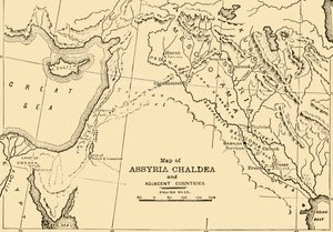 خريطة بلاد آشور ، الكلدانية والدول المجاورة ، 1890. بواسطة غير معروف