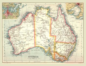 خريطة أستراليا 1902. بواسطة غير معروف