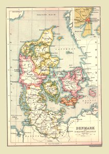 خريطة الدنمارك ، 1902. بواسطة غير معروف