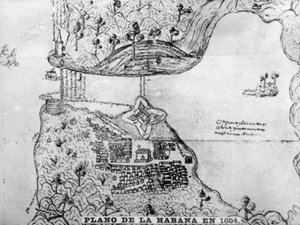 خريطة هافانا ، 1608 ، 1920 بواسطة غير معروف
