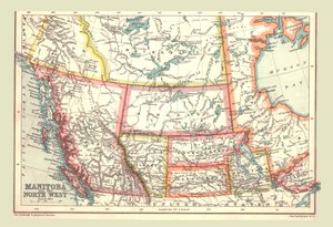 خريطة مانيتوبا والشمال الغربي ، 1902. بواسطة غير معروف