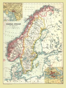 خريطة النرويج والسويد ، 1902. بواسطة غير معروف