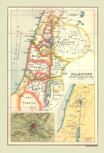 خريطة فلسطين ، تُظهر الانقسام إلى القبائل ، 1902. بواسطة غير معروف