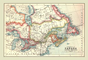 خريطة لسيادة كندا ، المقاطعات الشرقية ، 1902. بواسطة غير معروف