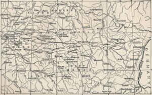 خريطة مجال العمليات عام 1814 ، 1896 بواسطة غير معروف