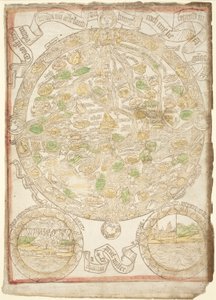 خريطة العالم ، ج. 1480. بواسطة غير معروف