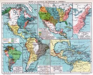 خرائط لتوضيح تاريخ أمريكا 1901 بواسطة غير معروف