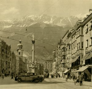 Maria-Theresien-Strasse ، إنسبروك ، تيرول ، النمسا ، c1935. بواسطة غير معروف