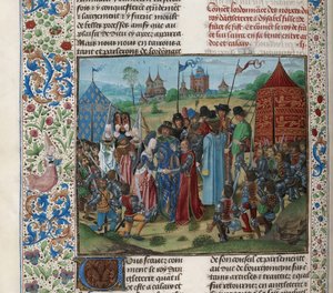 زواج إيزابيلا من فالوا وريتشارد الثاني ، حوالي 1470-1475. بواسطة غير معروف
