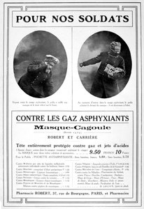 قناع إعلان قناع الغاز ، 1915 بواسطة غير معروف