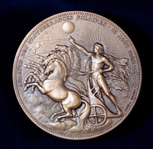 ميدالية إحياء ذكرى بيير جانسن ونورمان لوكيير ، علماء الفلك الفرنسيون والإنجليز ، 1868 بواسطة غير معروف