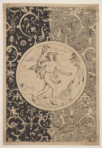 الزئبق في إطار زخرفي مع Grotesques ، كاليفورنيا. 1600-1630. بواسطة غير معروف