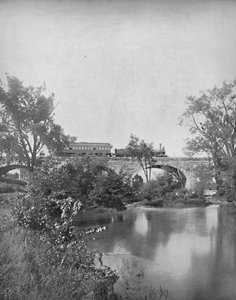 جسر ميل كريك ، سكك حديد بنسلفانيا ، c1897. بواسطة غير معروف