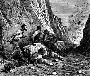 تفجير عمال المناجم ، 1879. بواسطة غير معروف