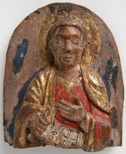 نحت مصغر للنبي دانيال العبري مع مخطوطة ، ألماني ، 1200-1225. بواسطة غير معروف