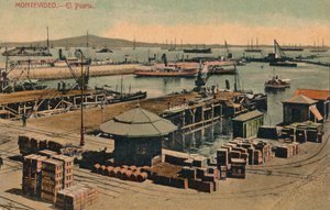 مونتيفيديو - El Puerto ، c1900 بواسطة غير معروف